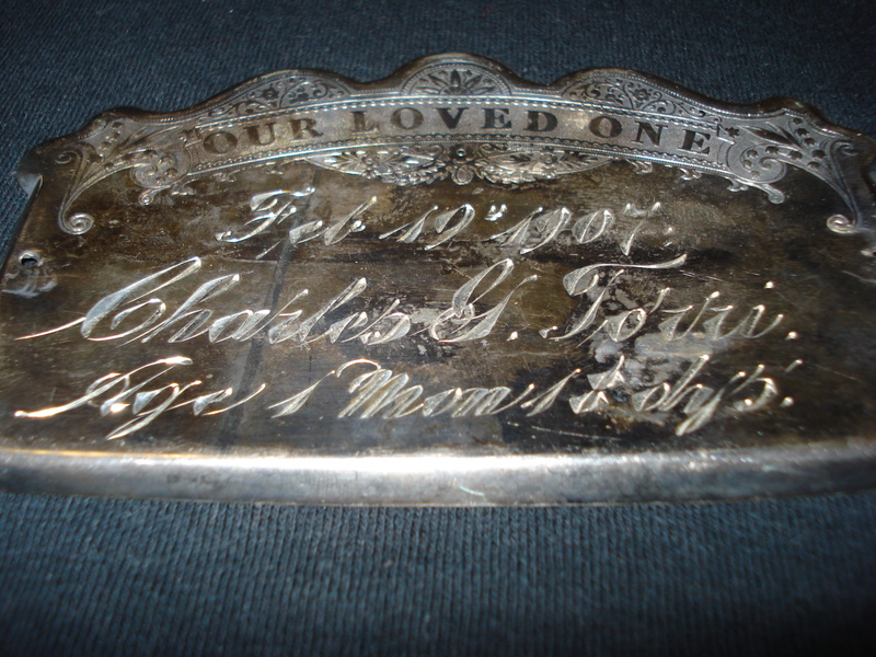 The Free Genealogy Death Record on the Coffin Plate of Charles G Torri, Died 1907