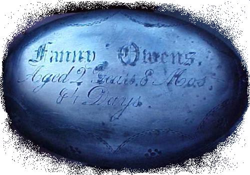 The Free Genealogy Death Record on the Coffin Plate of Betsey Brooks 1817~ 1905, Rebecca Starkie 1797~1868, Mary A Holden 1812~1874, Mary Thomas 1839~1859