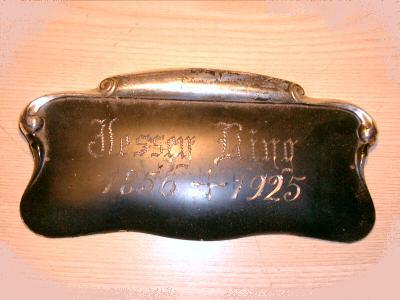 Free Death Record on the Coffin Plate of Jessey King 1856~1925 is Free Genealogy