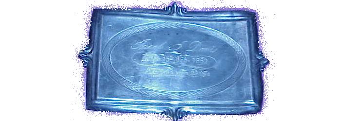 The Birth Record and Death Record on the Coffin Plate of Josef Davis is Free Genealogy