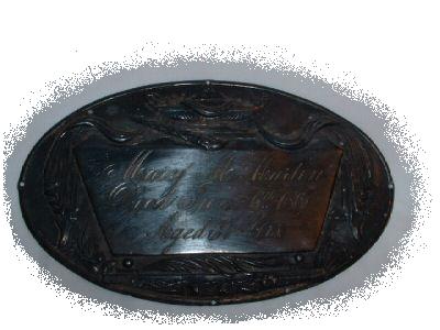 The Free Genealogy Death Record on the Coffin Plate of Mary M Martin 1824 ~ 1861