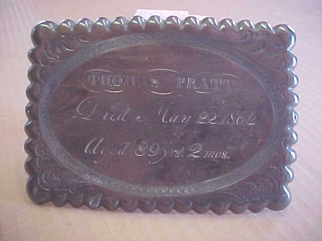 The Free Birth & Death Record on the Coffin Plate of Thomas Pratt 1775~1864 is Free Genealogy