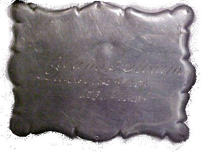 The Free Genealogy Death Record on the Coffin Plate of William L Slocum 1841 ~ 1856
