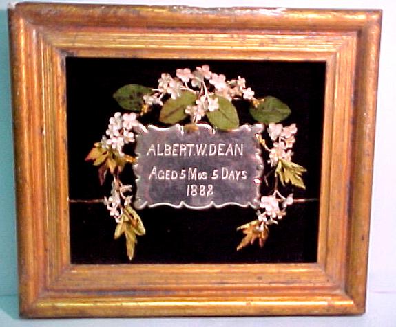 Birth & Death Record on the Coffin Plate of Albert W Dean