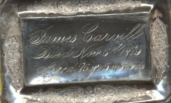 Free Death Record on the Coffin Plate of James Carvill