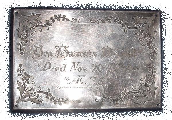 The Birth Record and Death Record on the Coffin Plate of Deacon Harris Wight is Free Genealogy