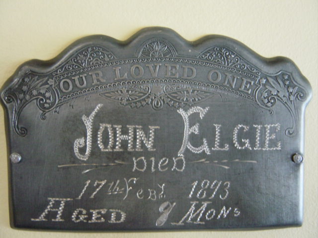 The Birth Record and Death Record on the Coffin Plate of John Elgie is Free Genealogy