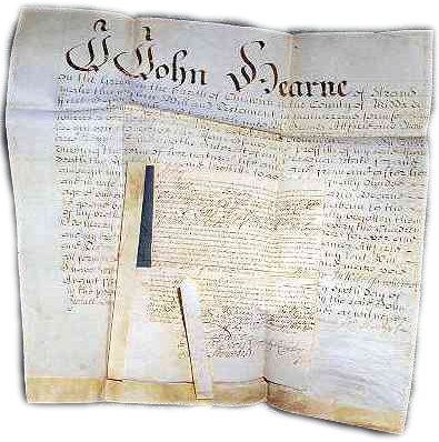 free death records in the will of John Hearne, Middlesex, England